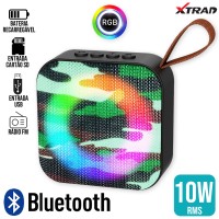 Caixa de Som Bluetooth 10W XDG191 Xtrad - Camuflada